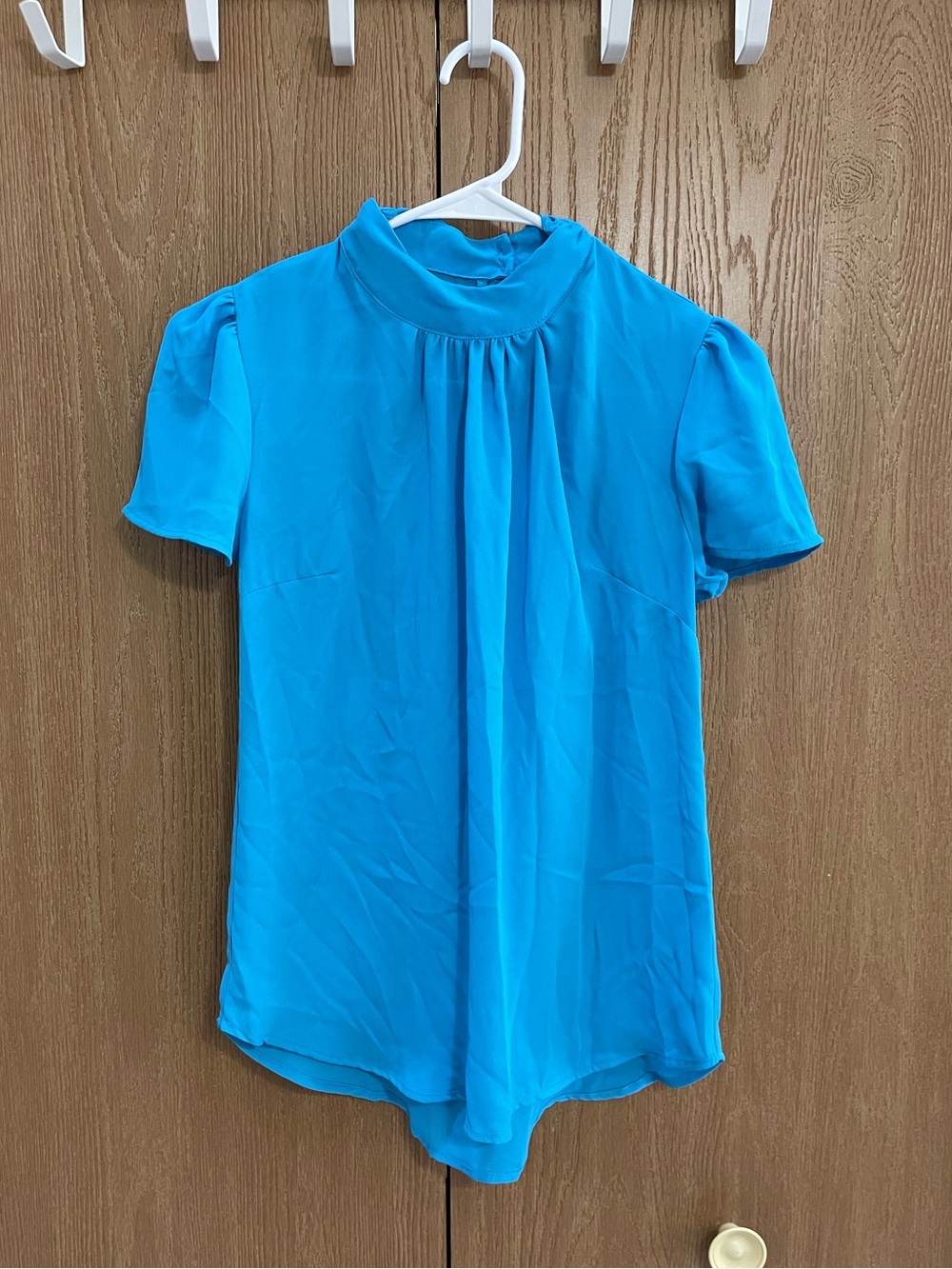 Electric Blue Blouse with bow